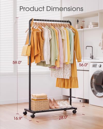 Sakugi clothes rack caster wheels detail