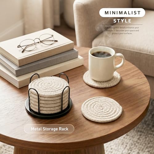 Lazebox coasters in metal storage holder