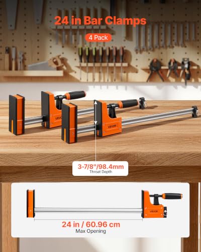 Four-pack of VEVOR bar clamps