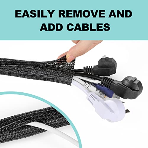 Cable management sleeve protecting wires from pets