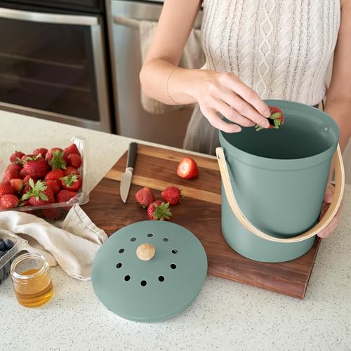 KIBAGA sage steel bin charcoal filter compartment