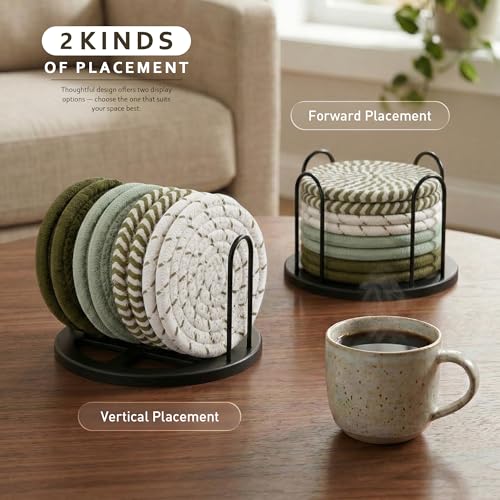 Set of 8 coasters stacked neatly