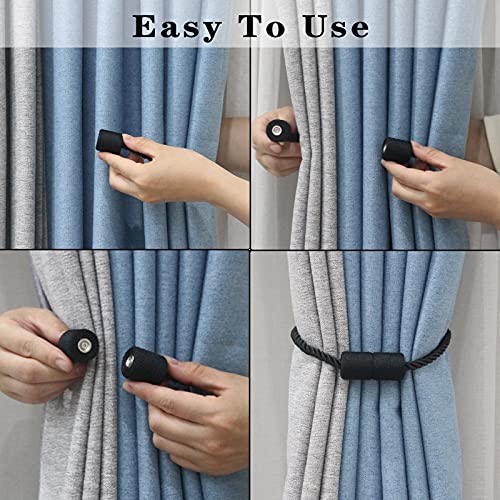 Porlau magnetic tieback attached to drape