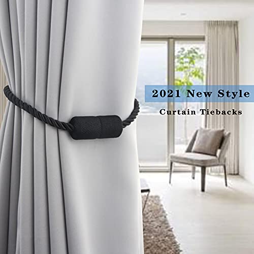 Modern window treatment with magnetic holdbacks