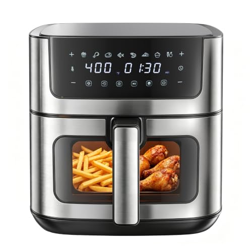DUMOS 6.34QT Air Fryer black exterior