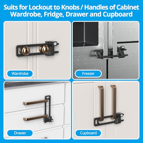 Installation view of AST cupboard safety lock