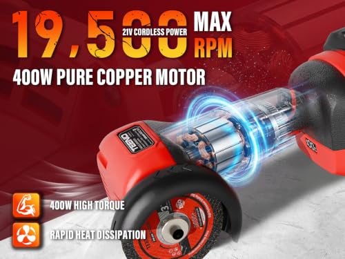 TEENO grinder with included 21V batteries