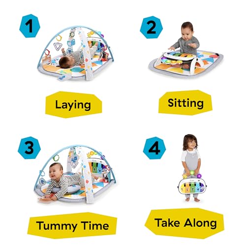Infant enjoying tummy time on the mat