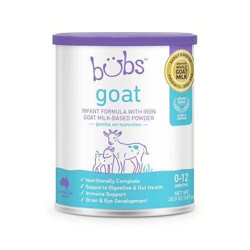 Bubs Whole Goat Milk Infant Formula 20 oz front view