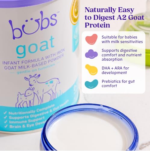 Bubs Goat Milk Formula packaging ingredients list