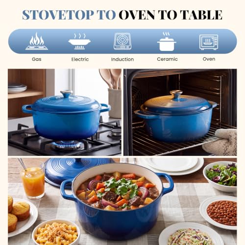 Bottom view of the DUMOS GJV30HL-6BU-V2 cast iron cookware