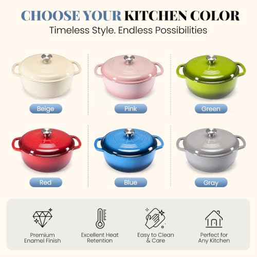 DUMOS cast iron pot set against a kitchen background