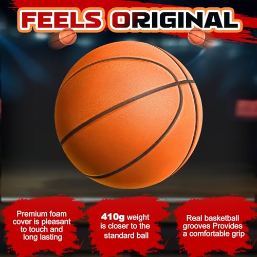 Size 7 silent basketball showing surface grooves