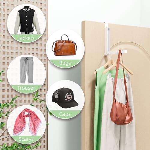 Metal white over the door laundry drying rack