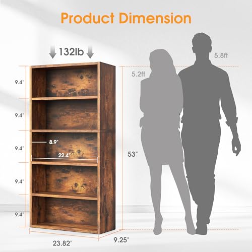Side profile of Sweetcrispy 5 tier storage unit