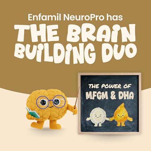 Enfamil NeuroPro packaging showing brain building benefits