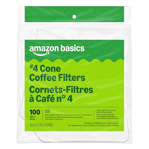 Basics Number 4 cone coffee filters pack