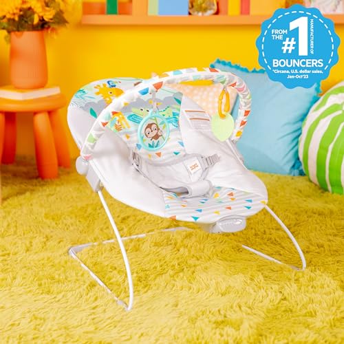 Side profile of Safari Fun infant bouncer