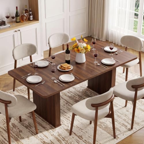 LEYAOYAO extendable dining table in walnut