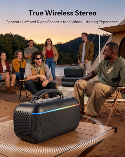 dbsono speaker with LED light bar active