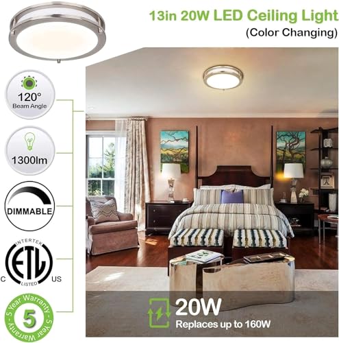 Ceiling light brightness demonstration