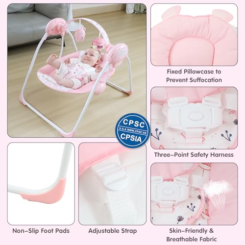 Furmubei foldable swing compact storage mode