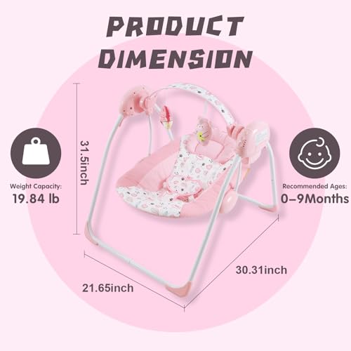 Furmubei infant swing plush toy bar