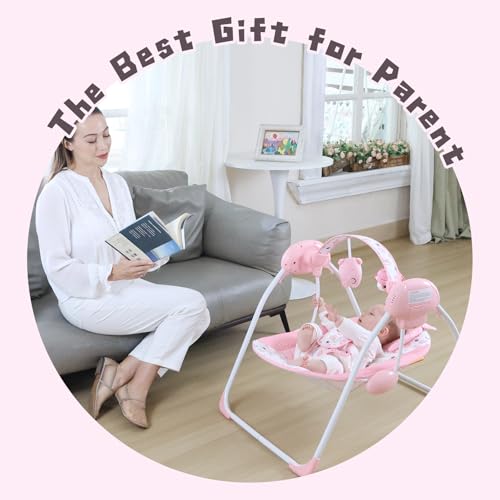 Furmubei pink baby swing seat cushioning