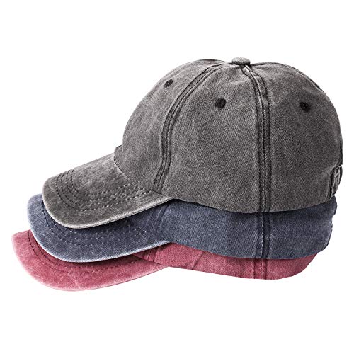 MEINICY washed cotton baseball cap set