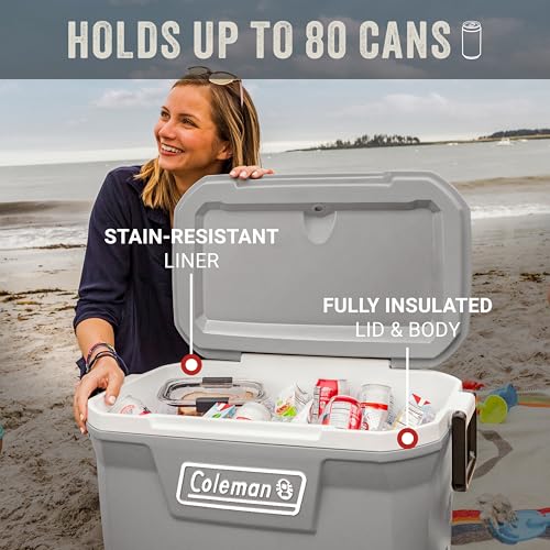Coleman cooler lid with molded cup holders