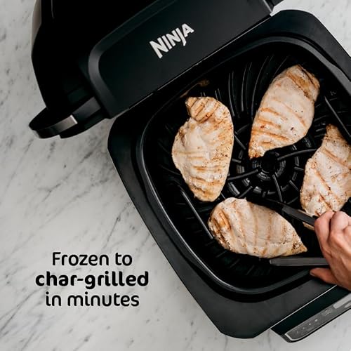 Grilled food inside Ninja Foodi unit