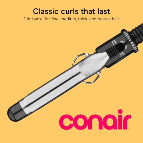 Curling iron barrel and handle view