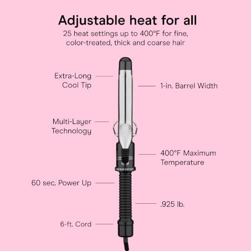 Curling iron 1-inch ceramic barrel