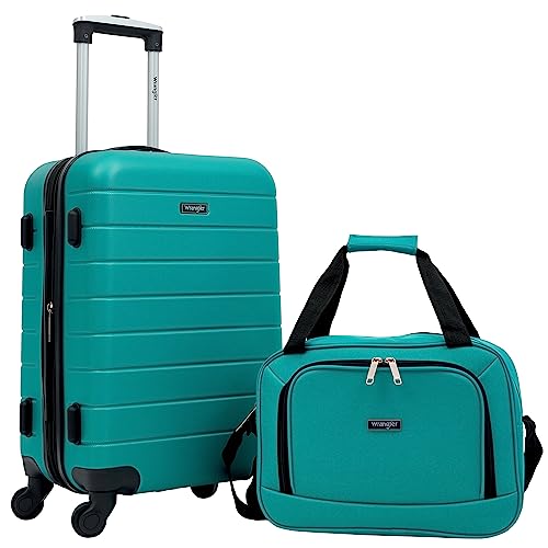 Close up of 360 spinner wheels on Wrangler luggage