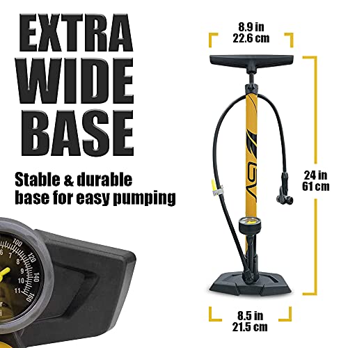 Close up of BV bicycle pump gauge