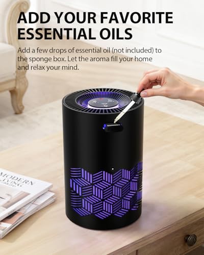 Black FreAire air purifier in bedroom
