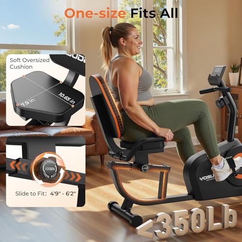 YOSUDA Recumbent Bike for low-stress workouts