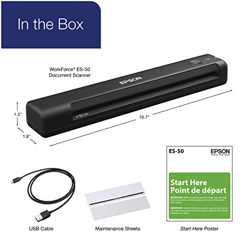 Epson portable scanner in black