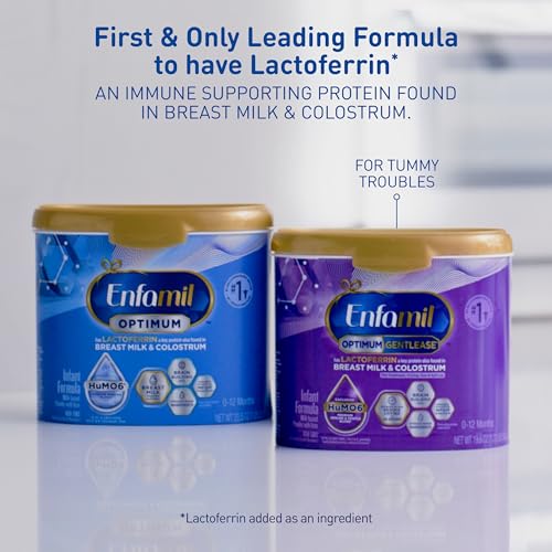 Nutritional label on Enfamil Optimum Gentlease container