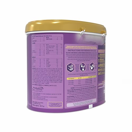 Top view of Enfamil Optimum Gentlease formula tub
