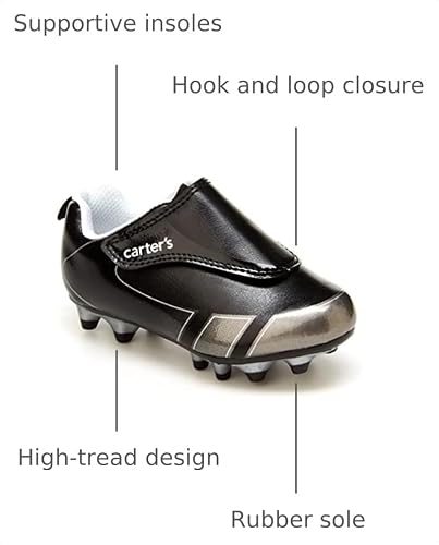 Carters Fica Sport Cleat Black in size 11 Little Kid