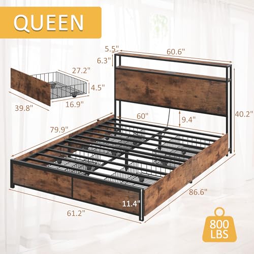 Headboard storage shelves and charging station