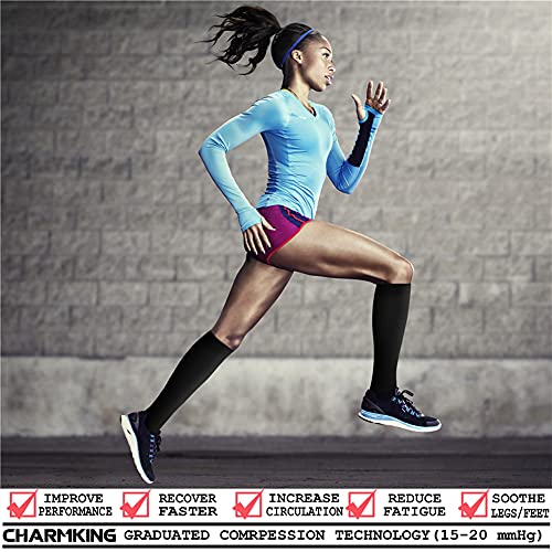 CHARMKING Graduated Compression Socks support