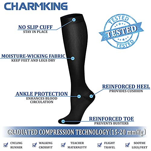 CHARMKING Socks for Nurses & Athletes performance