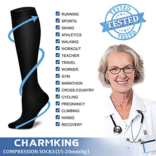 CHARMKING Comfortable Durable Compression Socks