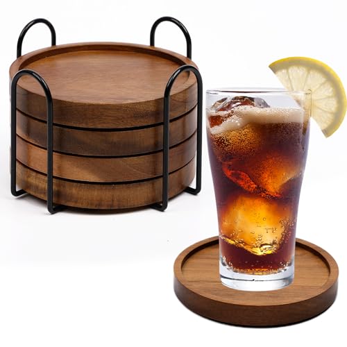 Mckanti wood coasters set of four