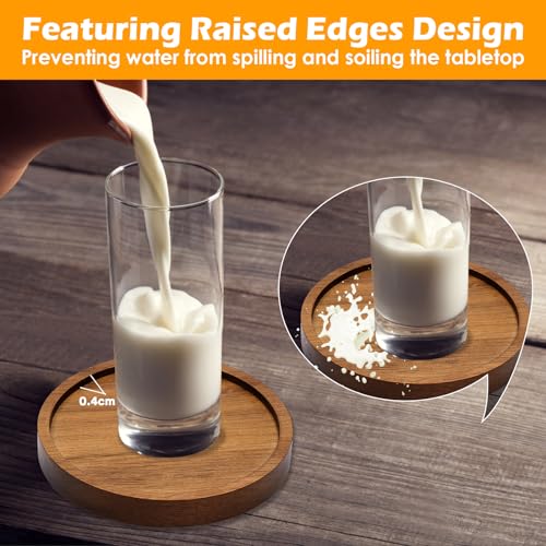 Four coasters stacked in metal holder