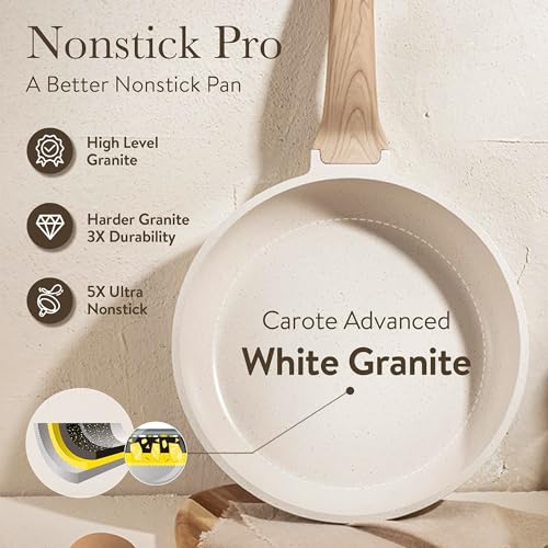 CAROTE 21pcs cookware set with lids