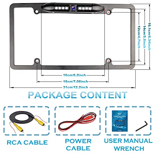 License plate frame camera mounted on car