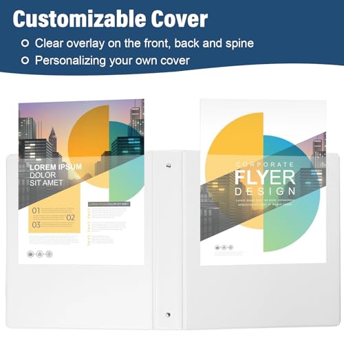 Back view of XRUNMIX 1.5-inch white binder